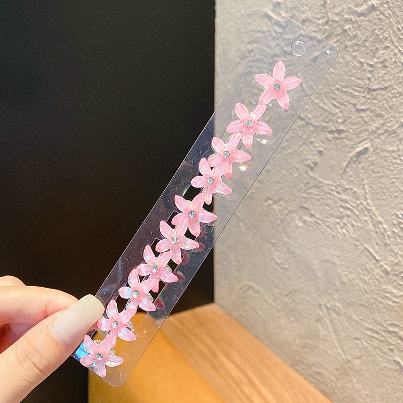 10pcs Girls Flower Hairpins Colorful Hair Clips