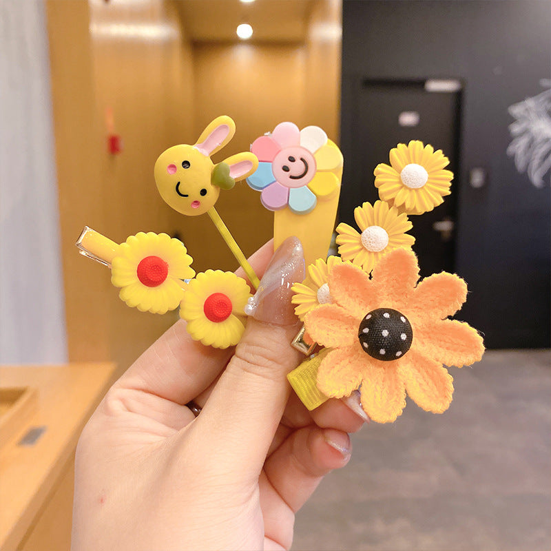 14pcs Colorful Hair Accessories for Kids & Girls Flower Rainbow & Heart