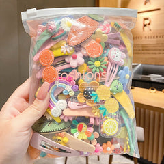 14pcs Colorful Hair Accessories for Kids & Girls Flower Rainbow & Heart
