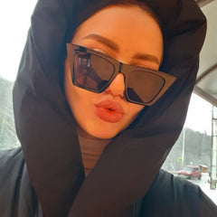 Cat Eye Jelly Frame Sunglasses Gradient Lens UV400