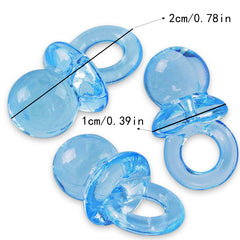 50pcs Mini Acrylic Baby Pacifiers Baby Shower Table Scatter Favors Games Birthda