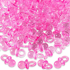 50pcs Mini Acrylic Baby Pacifiers Baby Shower Table Scatter Favors Games Birthda