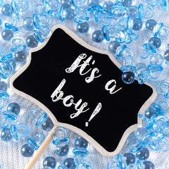 50pcs Mini Acrylic Baby Pacifiers Baby Shower Table Scatter Favors Games Birthda