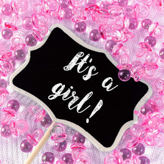 50pcs Mini Acrylic Baby Pacifiers Baby Shower Table Scatter Favors Games Birthda