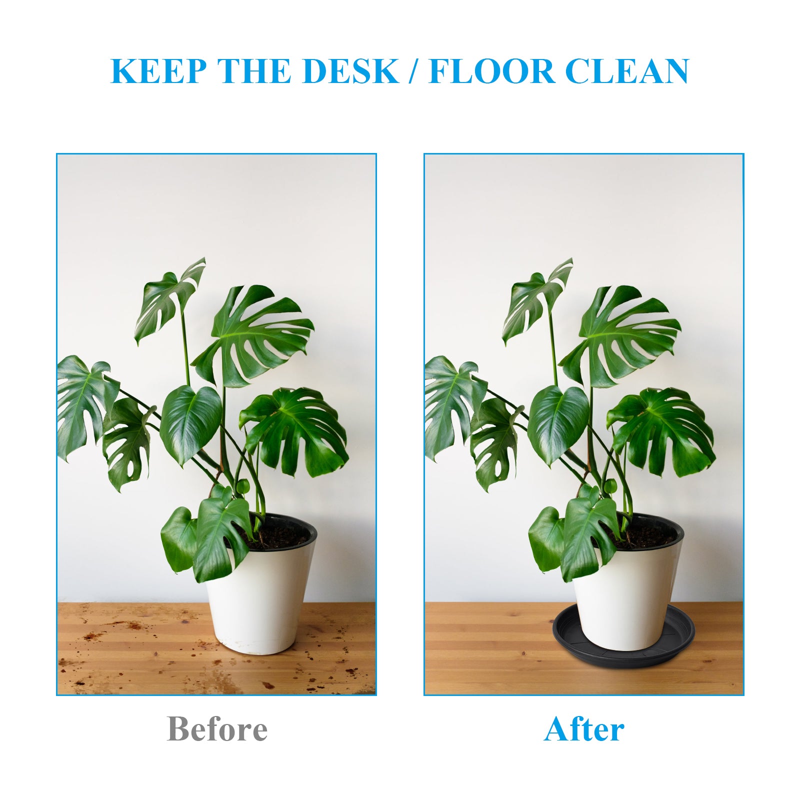 6pcs Flower Pot Coaster Plastic Plant Saucer Indoor/Outdoor Round Flower Pot