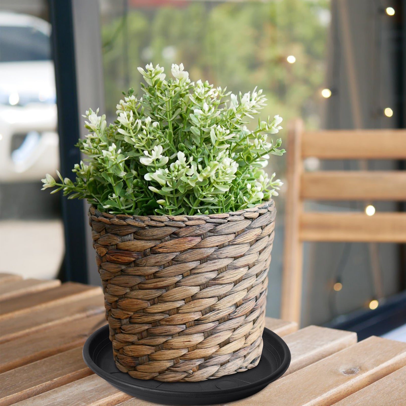 6pcs Flower Pot Coaster Plastic Plant Saucer Indoor/Outdoor Round Flower Pot