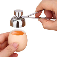 Portable Stainless Steel Egg Topper Cutter for Boiled and Raw Eggs