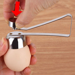 Portable Stainless Steel Egg Topper Cutter for Boiled and Raw Eggs