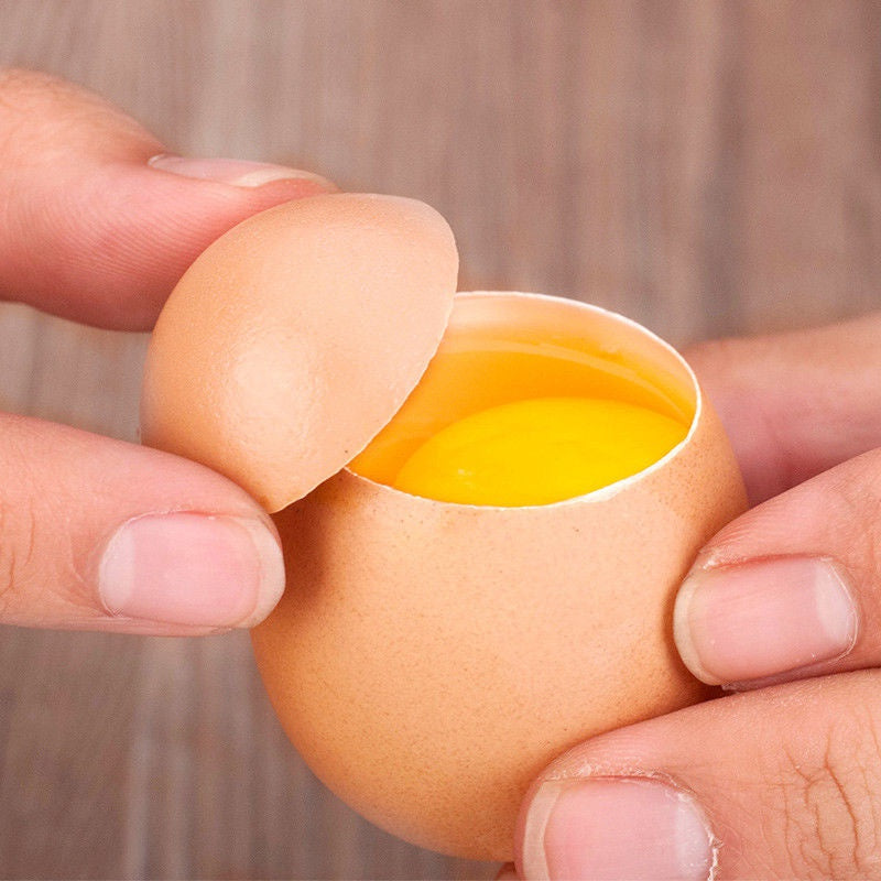 Portable Stainless Steel Egg Topper Cutter for Boiled and Raw Eggs