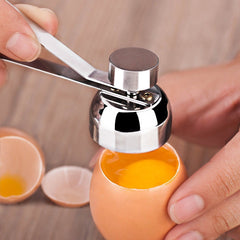Portable Stainless Steel Egg Topper Cutter for Boiled and Raw Eggs