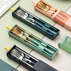 304 Stainless Steel Chopsticks Spoon & Fork Set for Mom