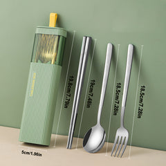 304 Stainless Steel Chopsticks Spoon & Fork Set for Mom