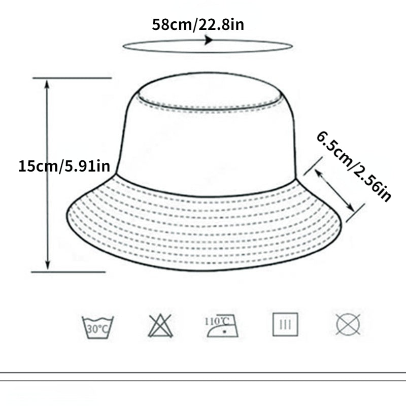 Cashew Flower Fisherman Hat Men's Double sided Wearing Fashionable Sunscreen Hat