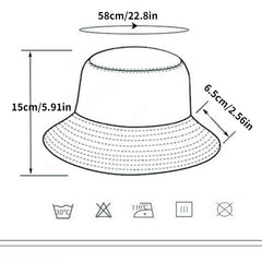 Cashew Flower Fisherman Hat Men's Double sided Wearing Fashionable Sunscreen Hat