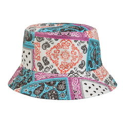 Cashew Flower Fisherman Hat Men's Double sided Wearing Fashionable Sunscreen Hat