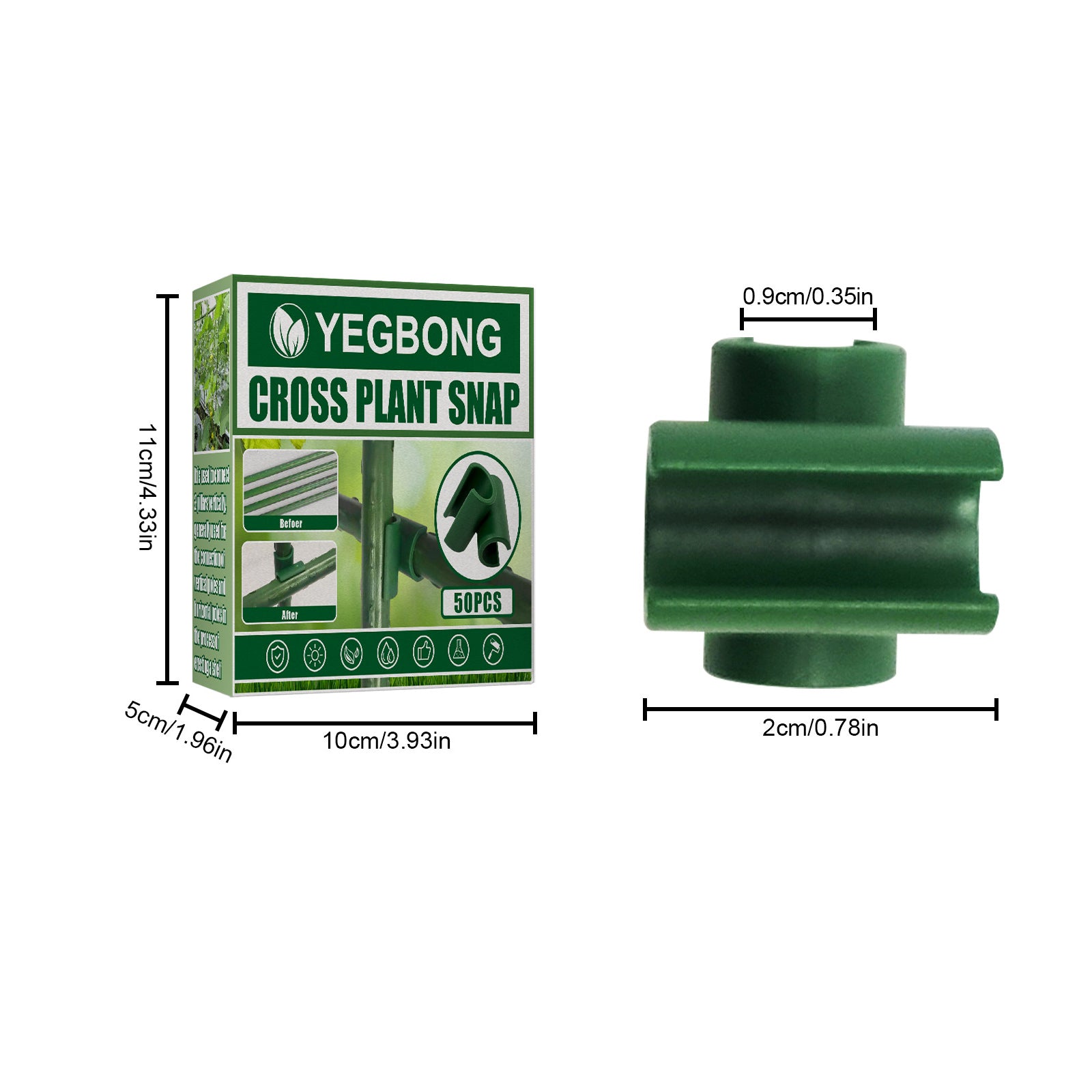 50pcs Cross Buckle Plant Support for Climbing Vines