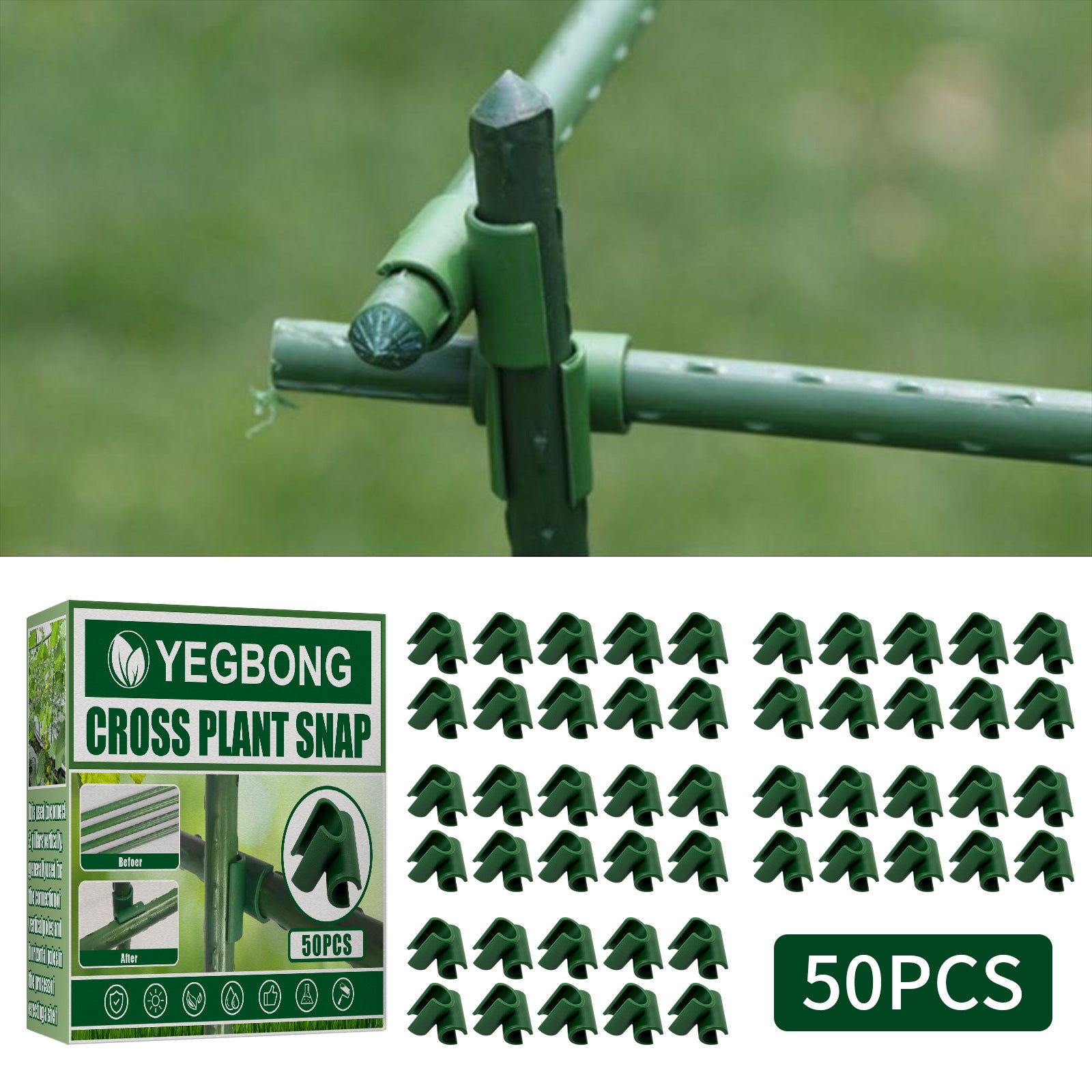 50pcs Cross Buckle Plant Support for Climbing Vines