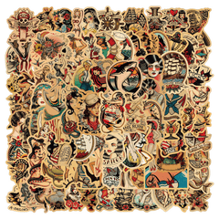 100pcs Retro Graffiti Stickers DIY Waterpro