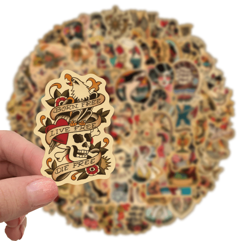 100pcs Retro Graffiti Stickers DIY Waterpro