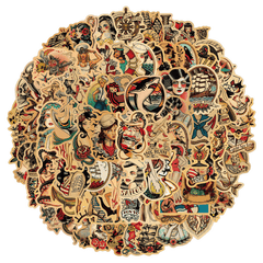 100pcs Retro Graffiti Stickers DIY Waterpro