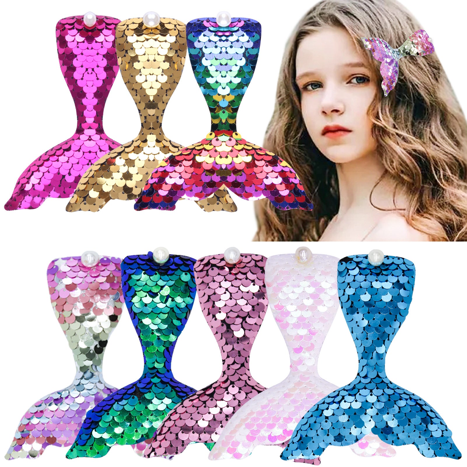 Mermaid Tail Hairpin Hair Clips for Girls