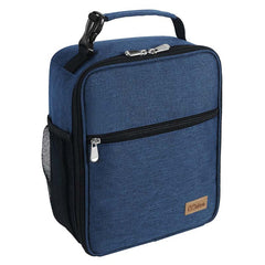 Portable Zipper Lunch Bag with Side Pocket