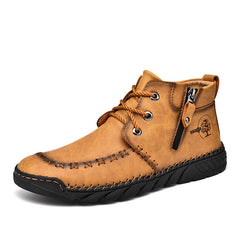 Men's Zipper Ankle Boots Casual Hiking Shoes