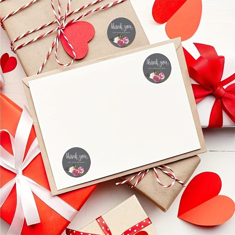 500pcs Thank You Stickers Grey Labels For DIY Stickers