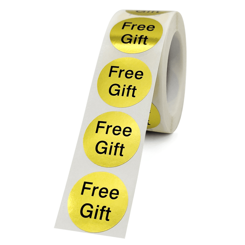 Round Thank you Gift Stickers for Shopping Malls