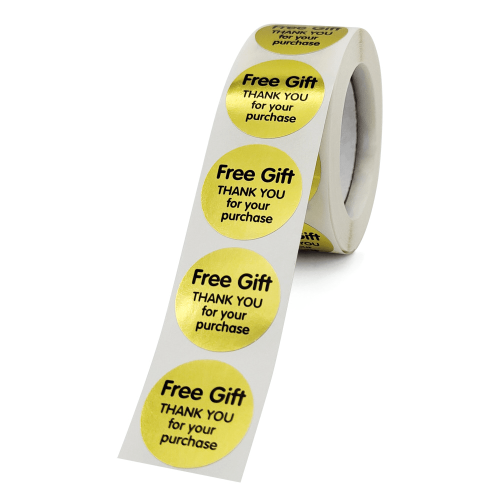 Round Thank you Gift Stickers for Shopping Malls