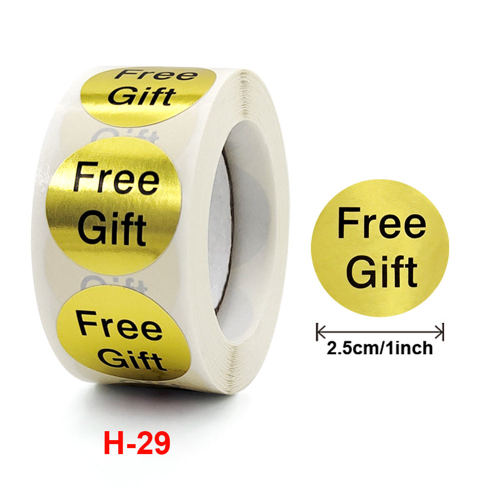 Round Thank you Gift Stickers for Shopping Malls