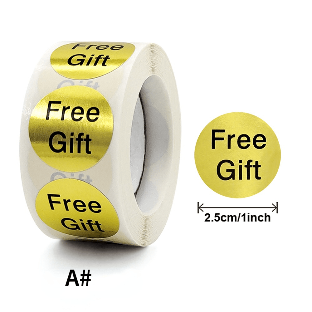 Round Thank you Gift Stickers for Shopping Malls