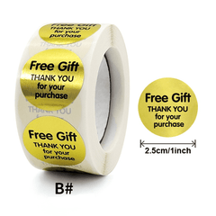 Round Thank you Gift Stickers for Shopping Malls