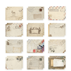 12pcs Retro Small Envelopes DIY Craft Paper Postcards School Material