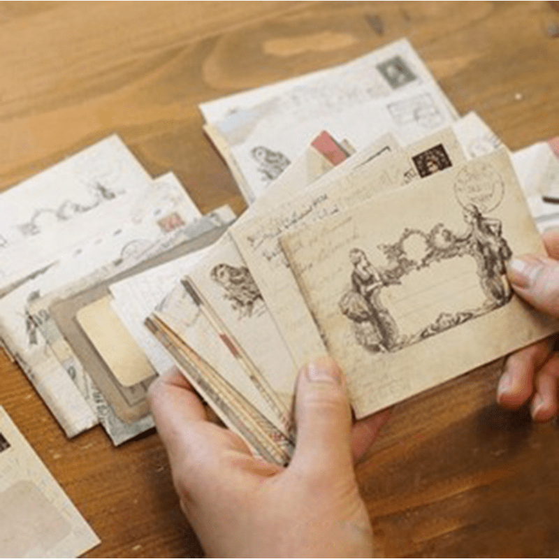 12pcs Retro Small Envelopes DIY Craft Paper Postcards School Material