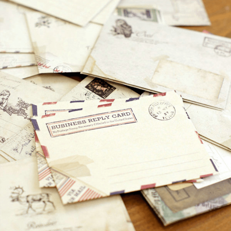 12pcs Retro Small Envelopes DIY Craft Paper Postcards School Material
