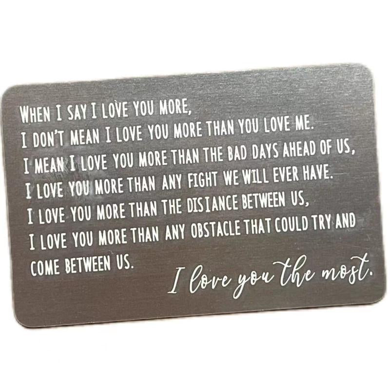 Wallet Insert Card Anniversary Men Husband From Wife Girlfriend Birthday