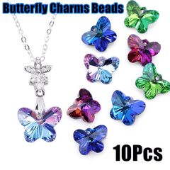 14MM Butterfly Crystal Pendant Earrings Necklace Jewelry Accessories
