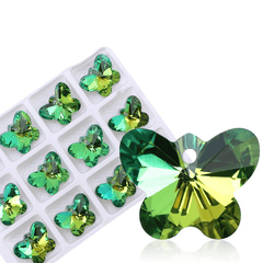 14MM Butterfly Crystal Pendant Earrings Necklace Jewelry Accessories