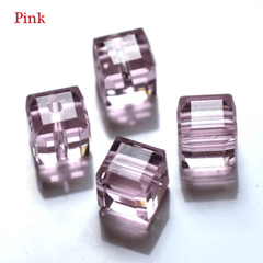 100PCS 2mm Cubic Crystal Glass Loose Beads Faceted Spacer Beads