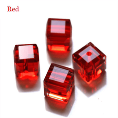 100PCS 4mm Cube Crystal Glass Loose Beads For DIY Jewelry Making