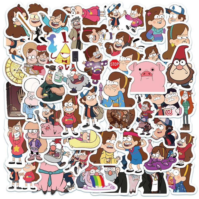 50pcs Cartoon Anime Stickers Waterproof for Travel Phone Case