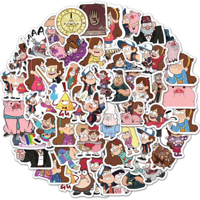 50pcs Cartoon Anime Stickers Waterproof for Travel Phone Case