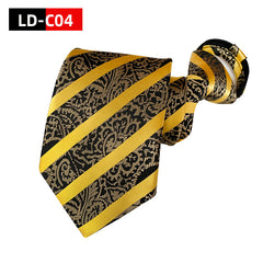 Striped Polyester Men's Zipper Tie Easy To Pull Tie
