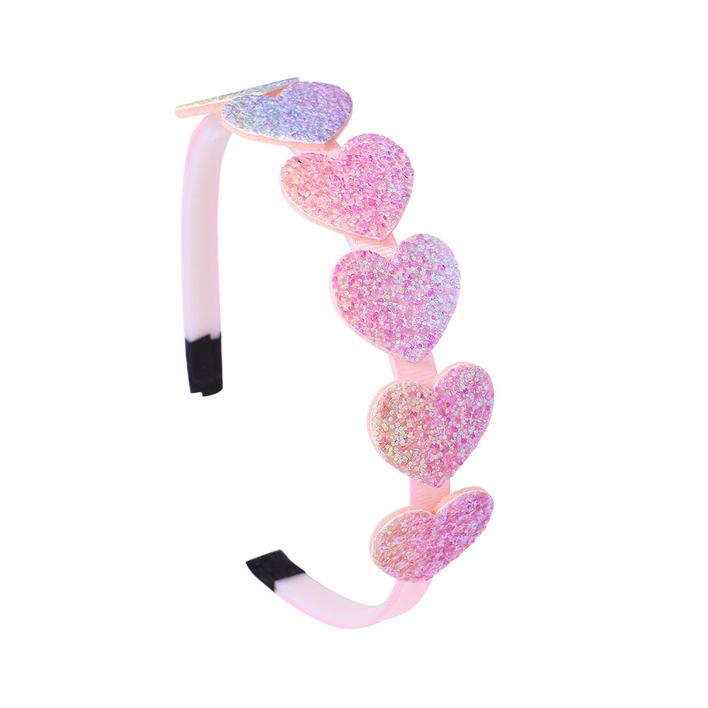 Girls Colorful Star Heart Headband for Holiday Party