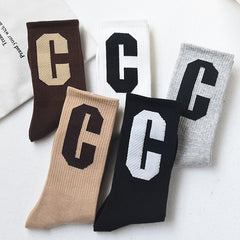 5 Pairs Sports Mid Calf Cotton Socks for Men and Women