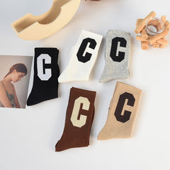 5 Pairs Sports Mid Calf Cotton Socks for Men and Women