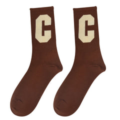 5 Pairs Sports Mid Calf Cotton Socks for Men and Women