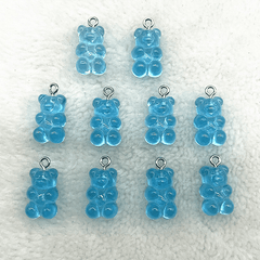 10Pcs Candy Bear Pendant Charms For Jewelry Making Diy Findings Resin Bears