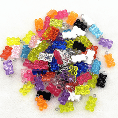 10Pcs Candy Bear Pendant Charms For Jewelry Making Diy Findings Resin Bears